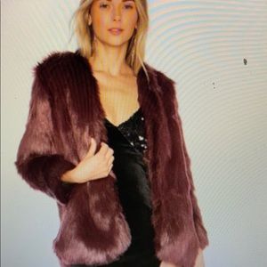 Lovers + Friends faux fur jacket size x small